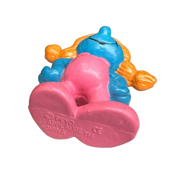 Vintage Smurf Sassette Figure Peyo Applause 20404 Smurfling Smurfette Overalls - Picture 5 of 6